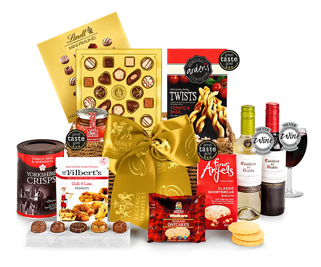 Cotswold Hamper With Red & White Wine